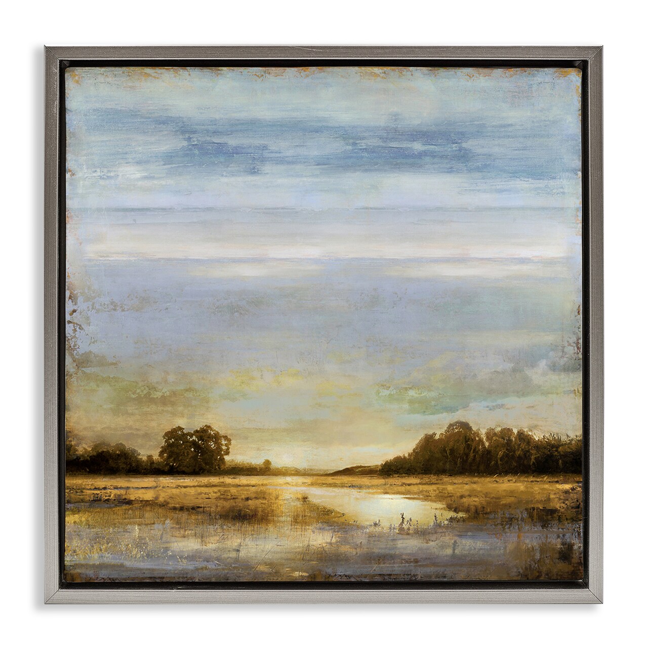Stupell Industries Sun Reflection Landscape Floater Framed Canvas Wall Art Design by Chris Donovan